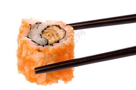 寿司加筷子食物文化午餐美食海鲜传统餐厅图片