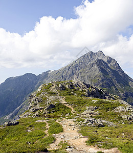 山区之路农村风景石头悬崖远足晴天山脉天空缠绕踪迹图片