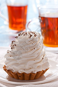 蛋糕奶油食物甜点勺子白色巧克力图片