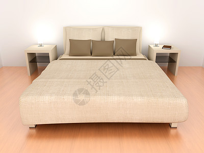 卧室家具床头柜木头公寓房地产房间大厦地面软垫床头图片