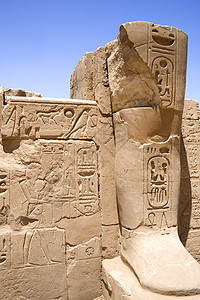 卡纳克寺庙的废墟建筑学旅行女王文字考古学雕塑沙漠监护人历史国王图片