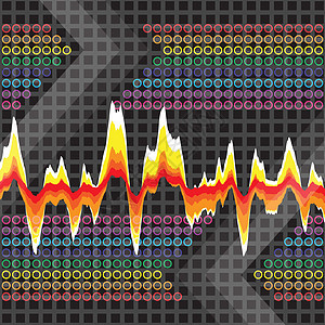 图形化音频波形体积活力歌曲配乐技术心脏病学网格波浪插图仪表图片