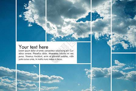 蓝蓝天空模板背景图片