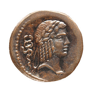 罗马硬币白色现金背景图片