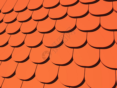 屋顶制品材料平铺建筑3d红色陶瓷财产房子防风雨图片