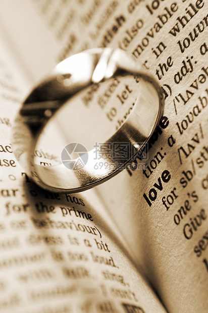 永远的爱折叠入口上帝反射情感戒指宗教字典婚姻棕褐色图片