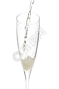 香槟玻璃庆祝会泡沫杯子静脉宏观庆典生日酒精气泡饮料新年图片