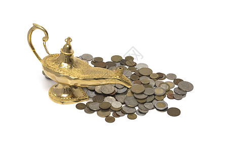 金魔法灯运气外国金属现金国际银行经济精灵硬币金融图片