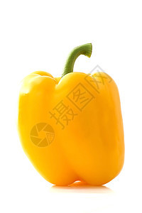 一个黄色辣椒白色蔬菜食物胡椒红辣椒水果营养图片