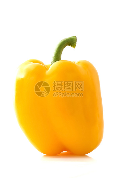 一个黄色辣椒白色蔬菜食物胡椒红辣椒水果营养图片