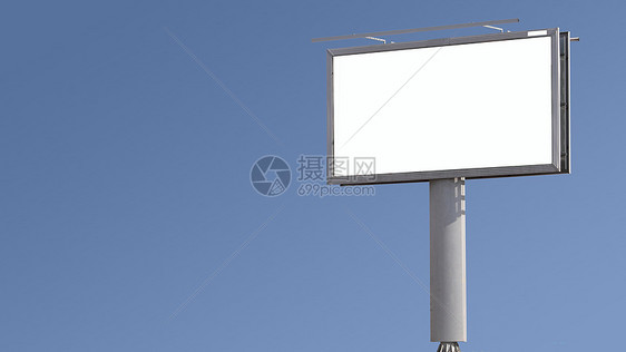 广告牌背景展示蓝色路标促销宣传街道天空横幅公告海报图片