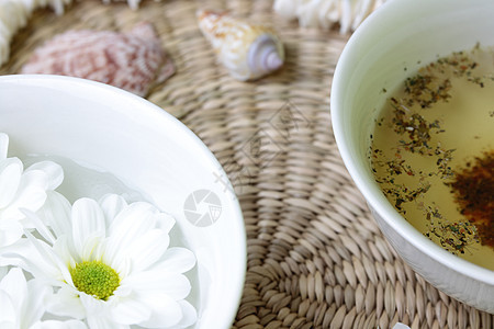 温泉设计草本植物玻璃茶壶竹子治疗芳香叶子文化植物卫生图片