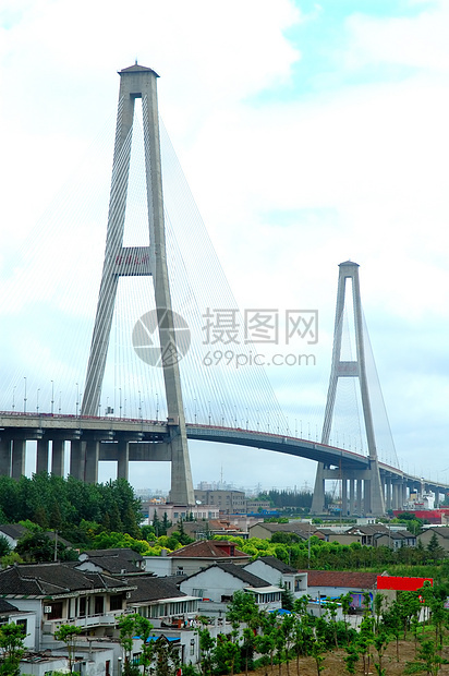 Xupu桥 上海市中心地标电缆运输城市房子建筑学建筑天际旅游图片