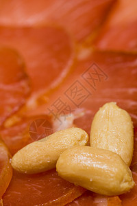 Iberian 猪肉肠红色营养美食食物猪肉花生腰部图片