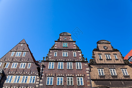 德国不来梅世界遗产地标历史天空建筑蓝色房子同盟历史性传统图片