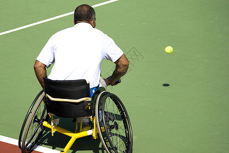 残疾人轮椅网球主席男性火柴优胜者椅子竞赛竞争竞争者锦标赛挑战游戏男人背景图片