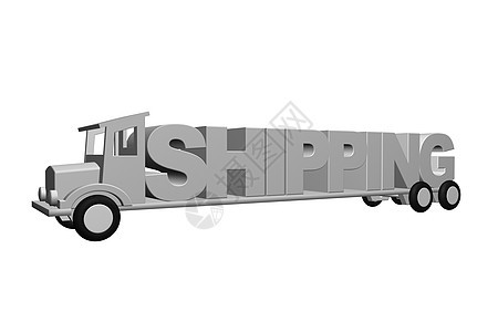 航运后勤交通卡车公司运输插图派遣承包商货物车辆背景图片