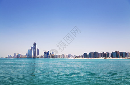 阿联酋阿布扎比天空线天空建筑物海洋摩天大楼景观多层城市中心港口建筑学图片