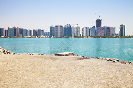 阿联酋阿布扎比天空线海洋建筑城市建筑学中心景观天空港口海湾多层图片