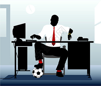 足球台秘密办公室插图结束工人时间人士运动运动员商务图片
