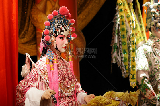 中国歌剧木偶 女性唱歌节日服饰戏剧化妆品艺术旅游女士蓝色演员图片