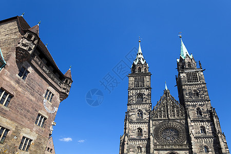 纽伦堡地标景观城市宗教传统历史性建筑学新教天空历史怪人图片