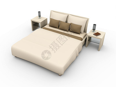 床铺床垫毯子家具床单床头床罩桌子白色靠垫卧室图片
