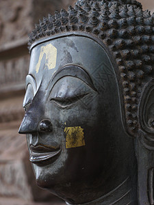 老挝万象的佛像雕塑哲学雕像沉思文化宗教艺术山楂树高清图片