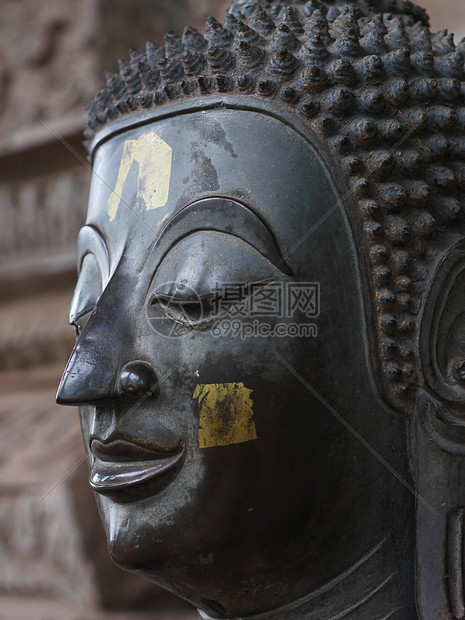 老挝万象的佛像雕塑哲学雕像沉思文化宗教艺术山楂树图片