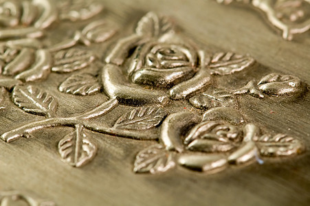 首饰箱雕刻模式叶子艺术装饰品盘子玫瑰工艺文化案件奢华金属图片