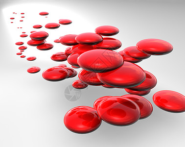 红色血液红色抽象泡泡背景