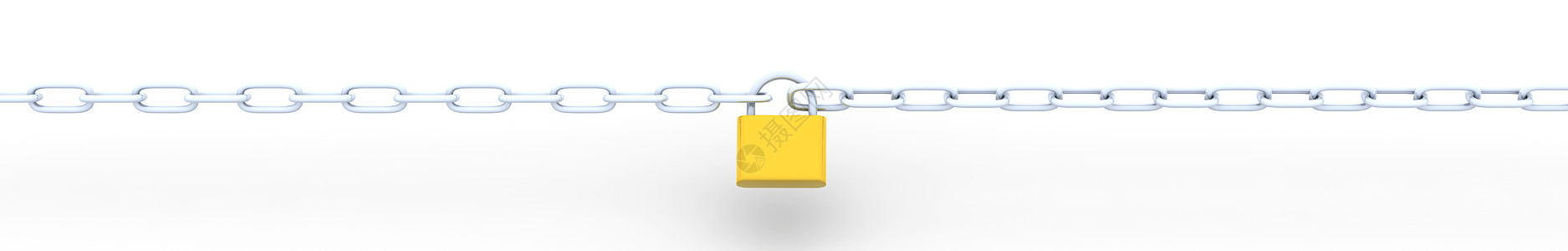锁定链保护挂锁白色安全金属图片