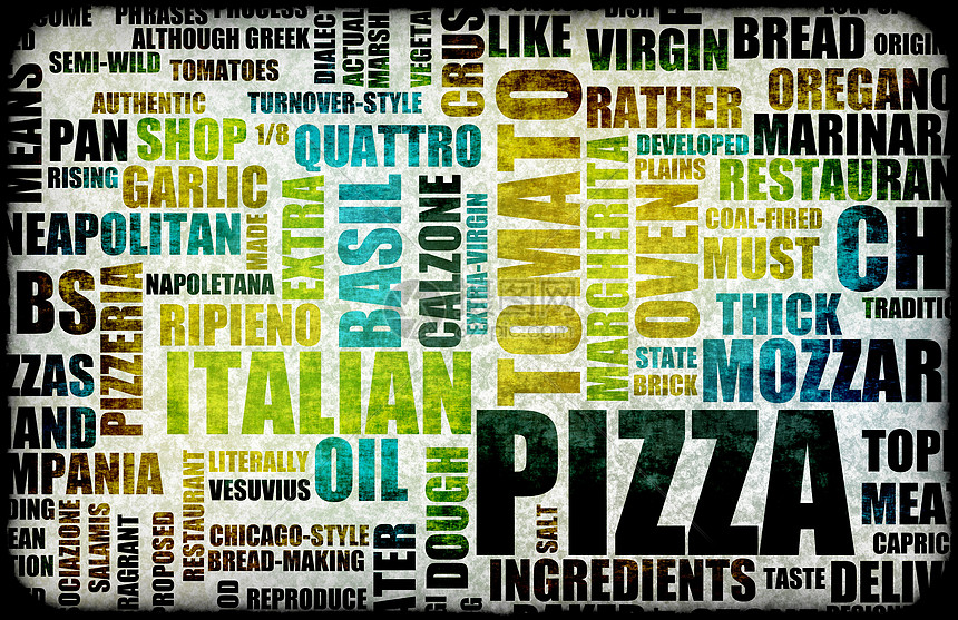 比萨用餐配料营养插图披萨送货美食食物卡通片面团图片