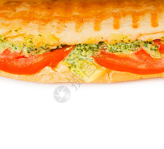 帕尼尼三明治火箭美食草本植物炙烤饮食早餐蔬菜叶子营养宏观图片
