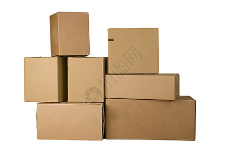 堆叠的棕色纸板盒办公室货运仓库店铺财产标签库存贮存车厢包装图片