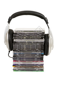 耳机和 cd dvd 前方视图图片