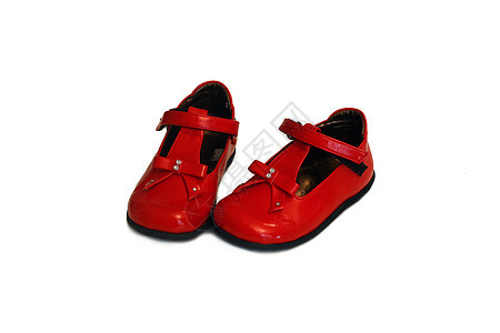 一双红婴儿鞋图片