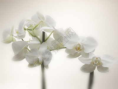 兰花花朵花园植物学婚礼花店宏观白色植物展示五胞胎图片