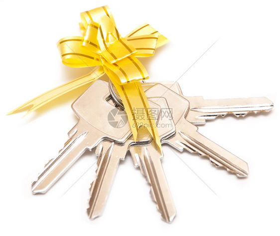 一组密钥贷款证券财富财产保险戒指房屋金属金子房地产图片