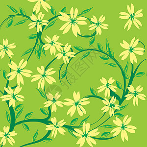 花粉设计纺织品漩涡插图新作墙纸卷曲滚动植物学美丽叶子背景图片