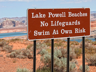 亚利桑那州鲍威尔湖的标志图片