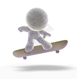 滑板3D人图片