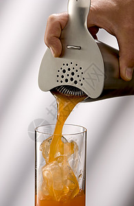 倒进搅拌器香气球杯金属赞成橙子混合器量杯塑料图片