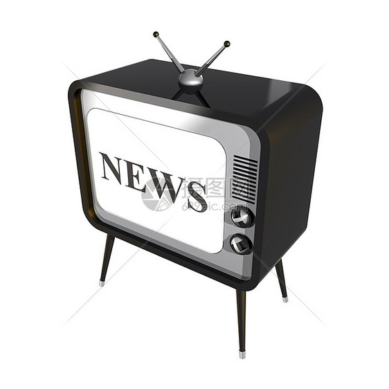 电视新闻管子监视器电子产品手表屏幕娱乐播送灰色天线黑色图片