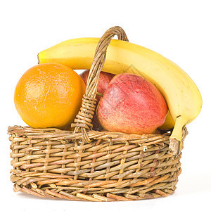 水果篮香蕉热带品味篮子背景图片