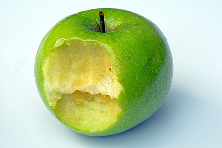 绿苹果咬图片