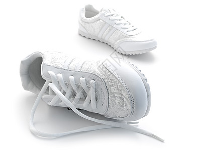 慢跑鞋蕾丝衣服白色运动细绳鞋类鞋带培训师纺织品运动鞋图片