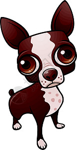 可爱的小狗狗小狗卡通片插图哺乳动物宠物犬类绘画图片