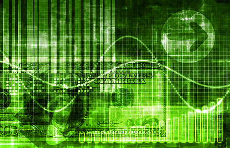 绿色货币技术商业背景墙纸财富库存银行市场富裕投资储蓄金融网络背景图片