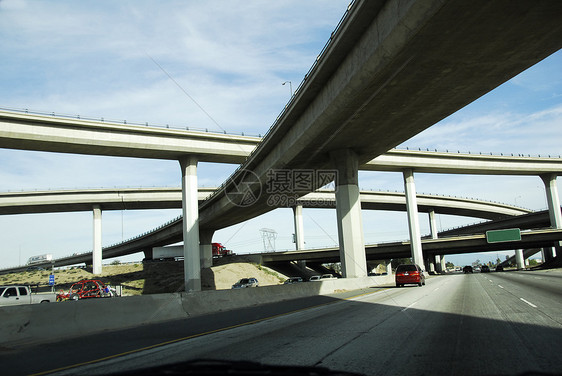 逾越美国高速公路系统小路甲板速度网络立交桥汽车水泥路线旅行联网图片